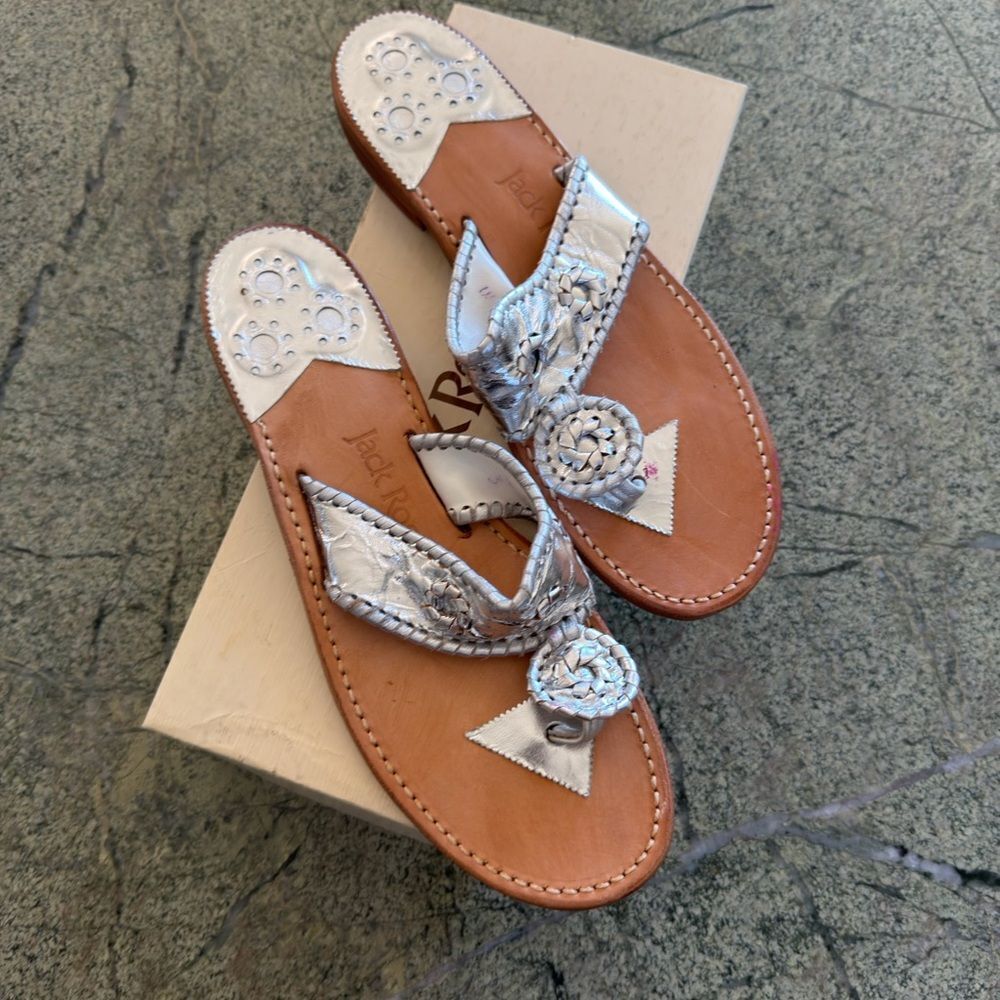 Elegant Silver Women's Sandals